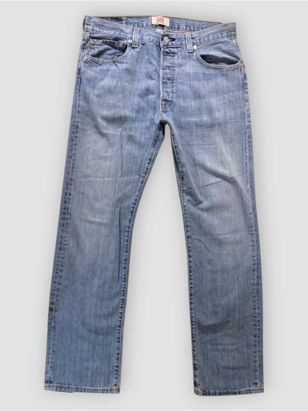 Vintage Levi’s 501 Jeans 34x32 Light Wash 100% Cotton Button Fly 90s Y2K